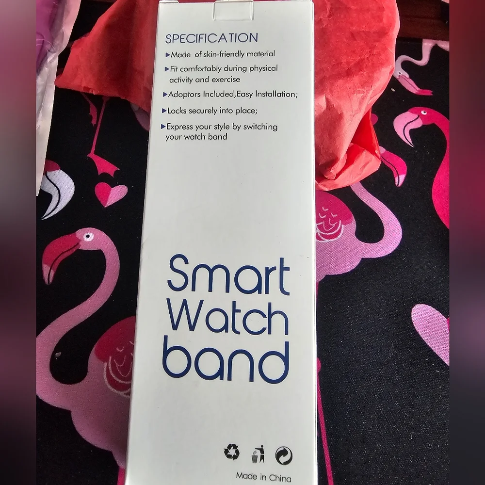 Pink Leather Slim Band Replacement for Apple Products -38/40/41mm- NIB